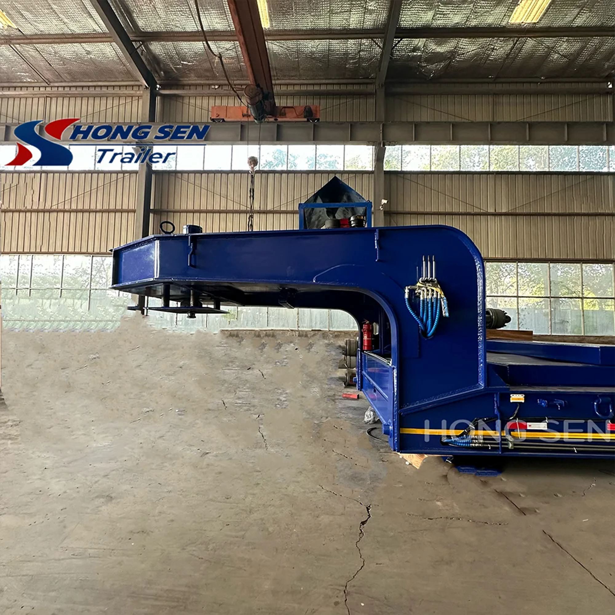 2 Axle RGN Lowbed Semi Trailer