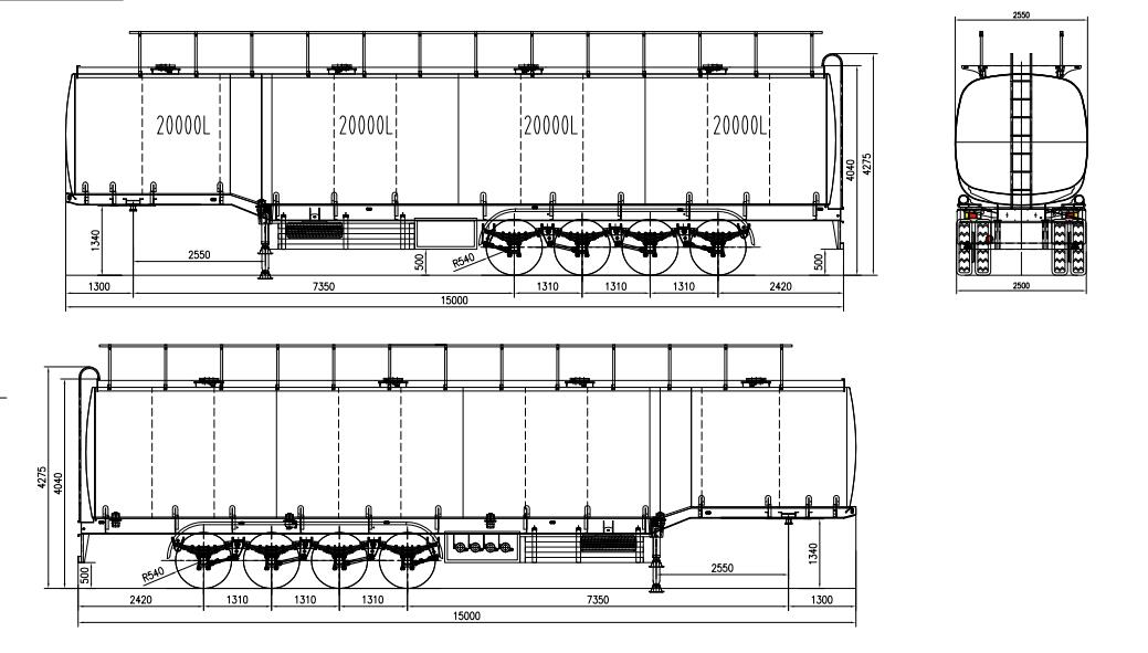 Asphalt Tank semi Trailer